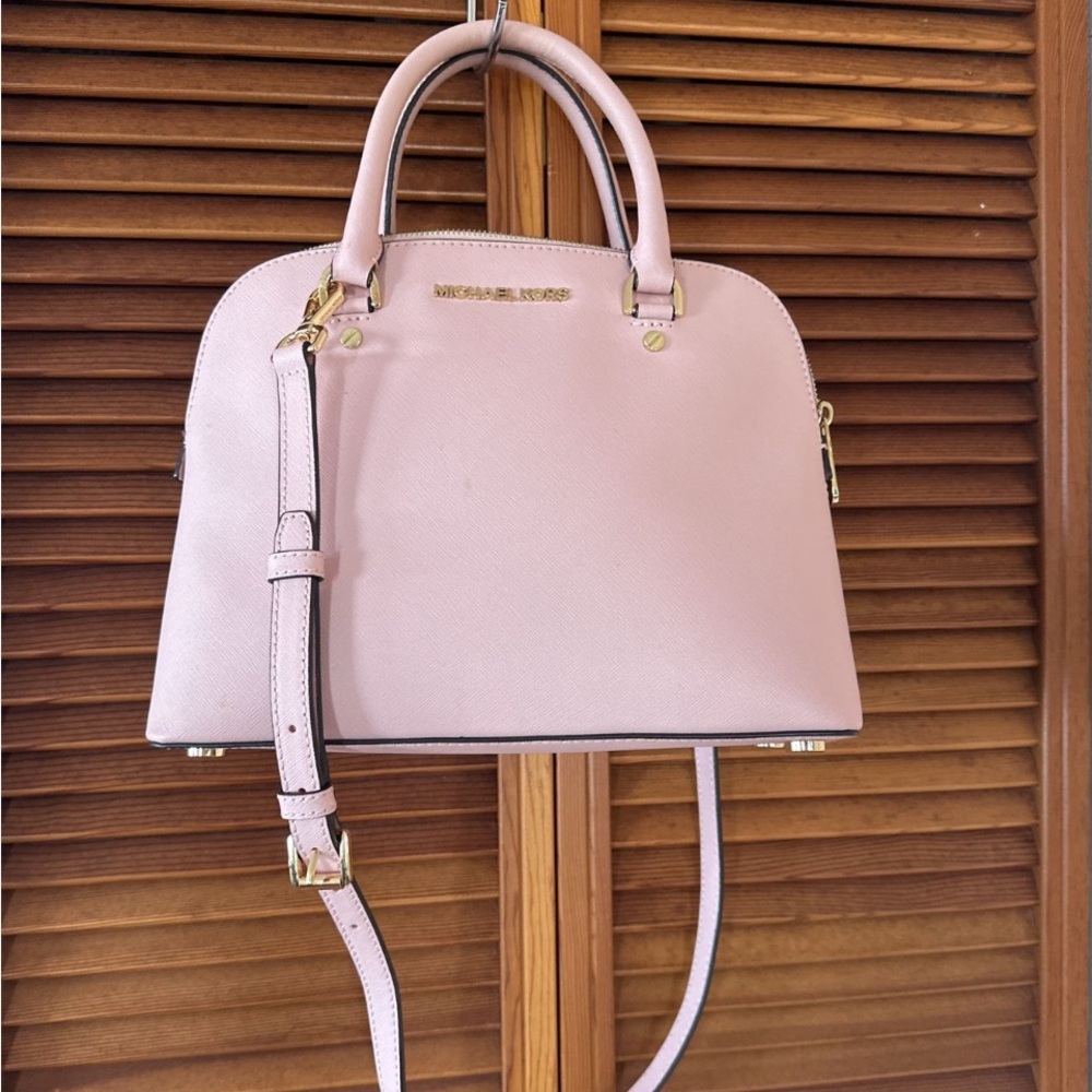 Michael Kors Pink Satchel with Gold Hardware